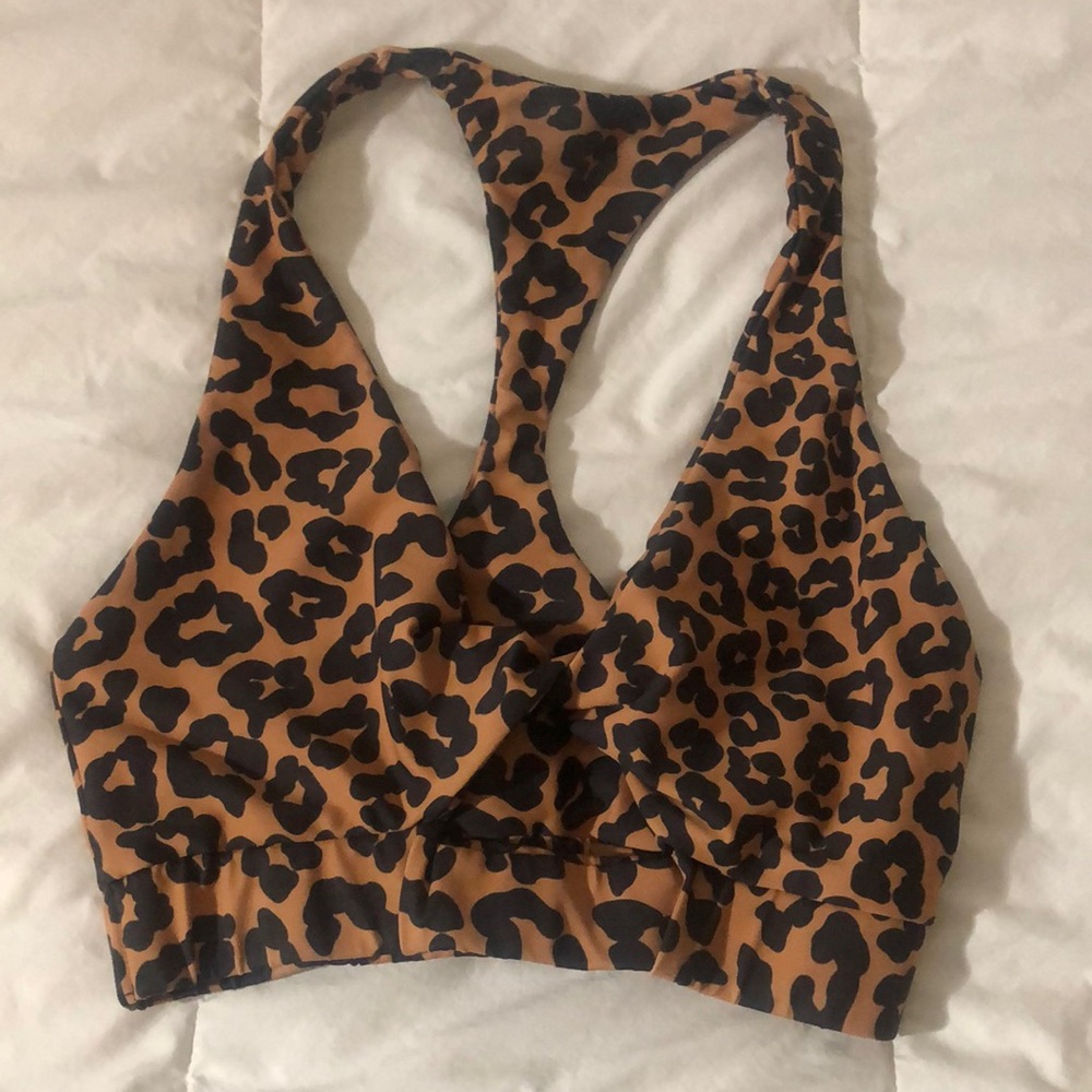 Beach Riot Cheetah print sports bra XS